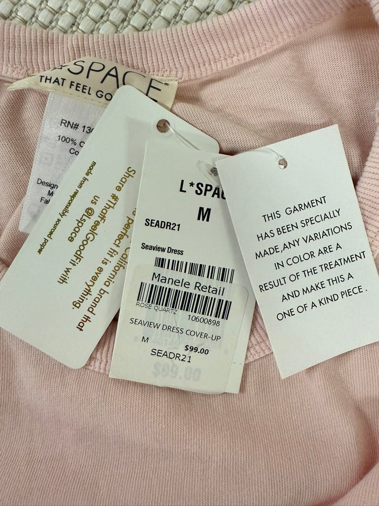 L*Space Seaview Dress Cover-Up Rose Quartz Size M New With Tags Retail $99