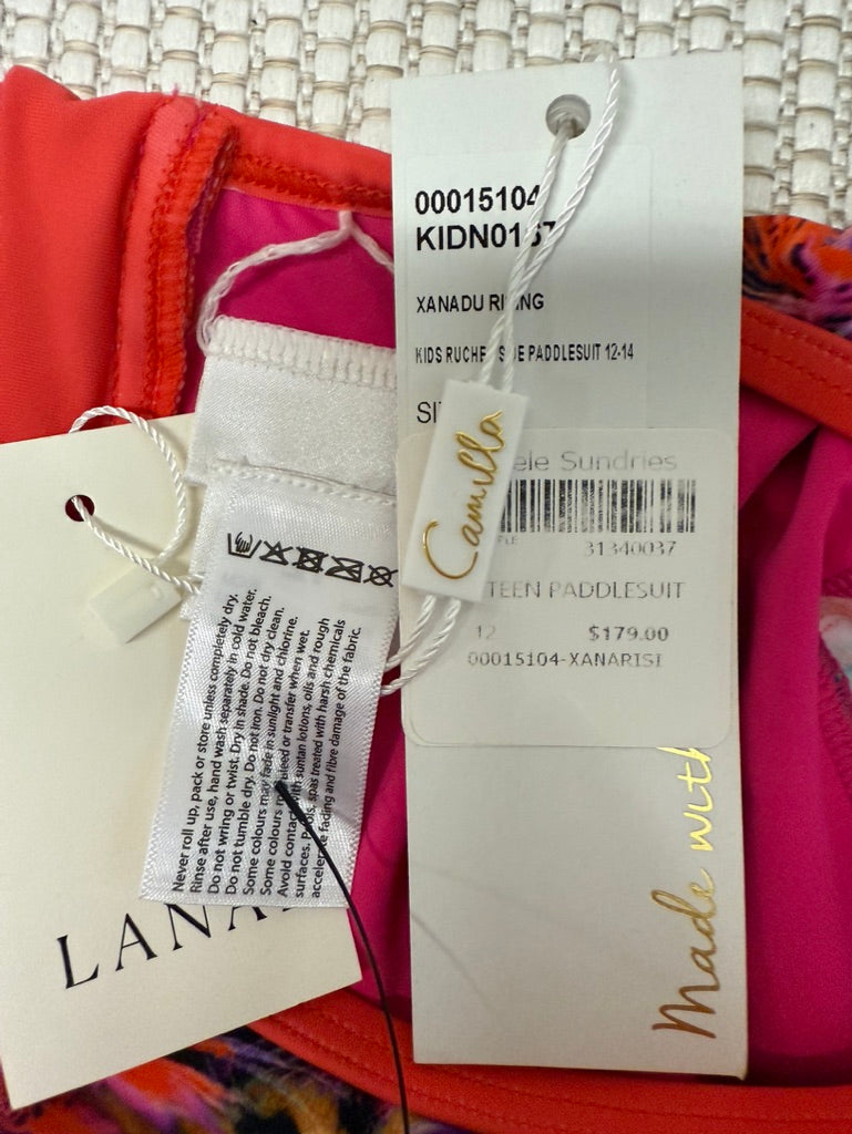 Milla by Camilla Xanadu Rising Kids Runched Side Paddle Suit New With Tags-Resort Retail $179.00