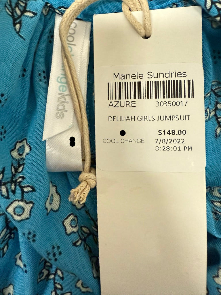 Cool Change Kids Sabrina Deliliah Girls Jumpsuit New With Tags-Resort Retail $148.00
