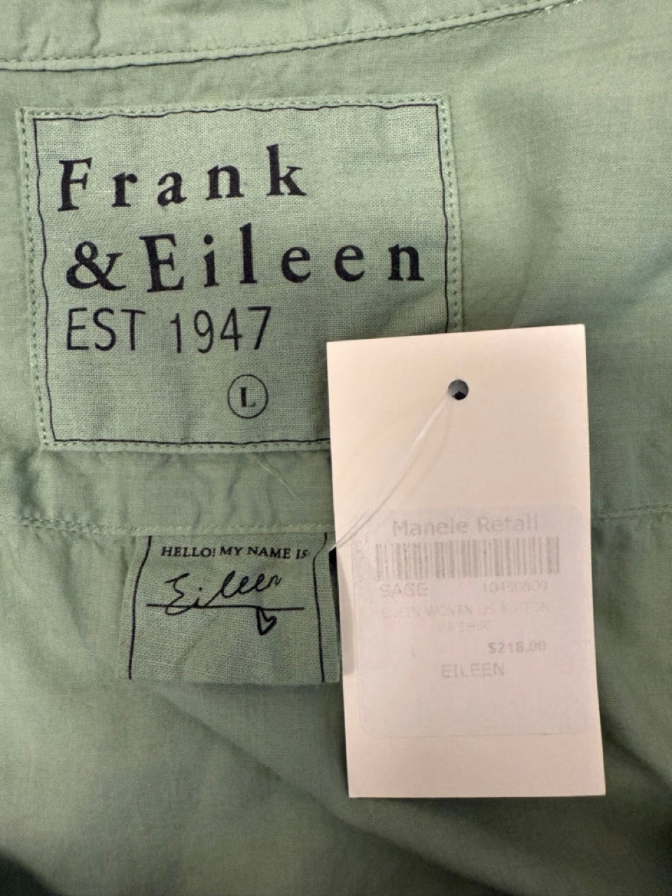 Frank & Eileen Sage Green Button-Down Shirt