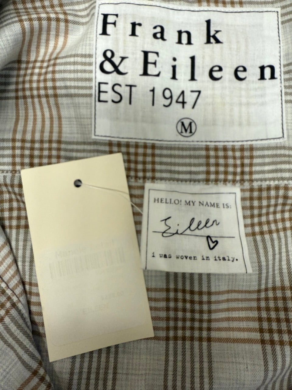 Frank & Eileen Grey Brown Plaid Button-Down Shirt