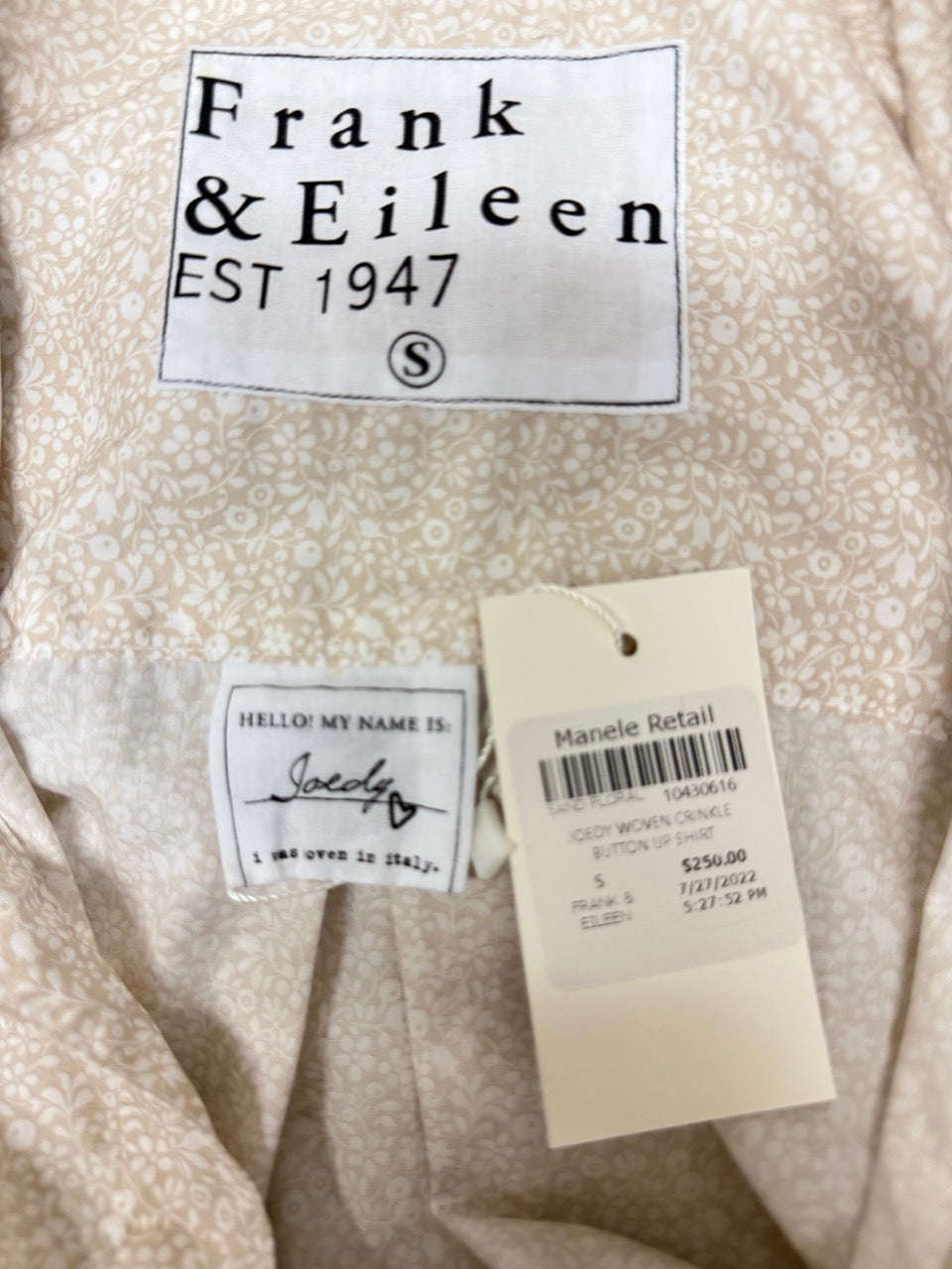 Frank & Eileen Ivory Woven Camisole Button-Up Shirt