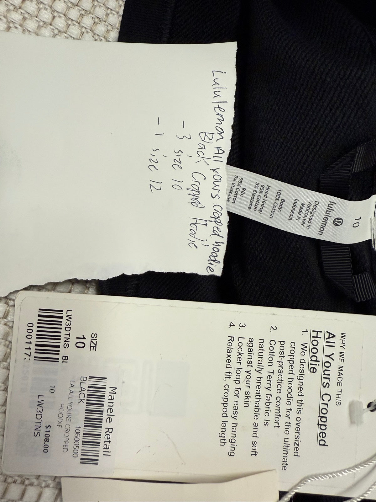 Lululemon All Yours Cropped Hoodie