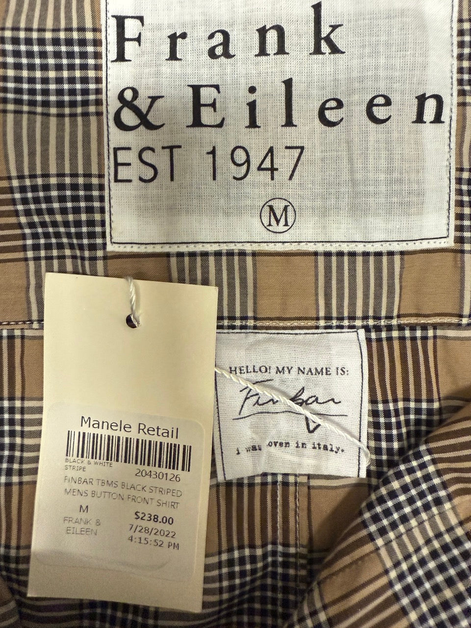 Mens Frank & Eileen “Finbar” Plaid Button-Front Shirt