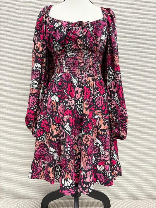 L*SPACE Cassidy Butterfly Print Smocked Mini Dress New With Tags-Resort Retail $158