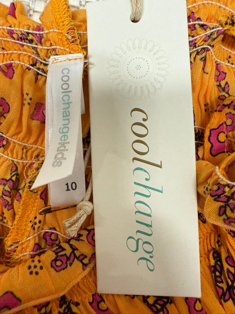 Cool Change Kids Riley Dress Girls in Marigold New With Tags-Resort Retail $128.00