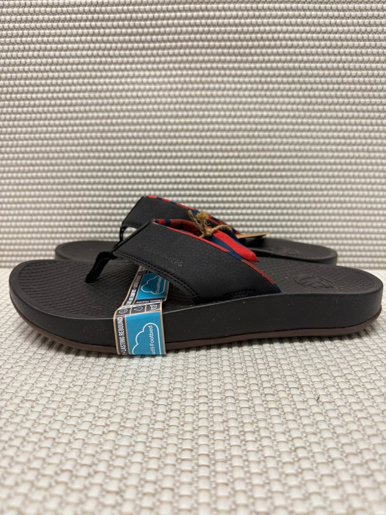 Freewater "Cloud 9" Men's Sandals in Black w/ Red Detail. New With Tag. Resort Retail $65.00