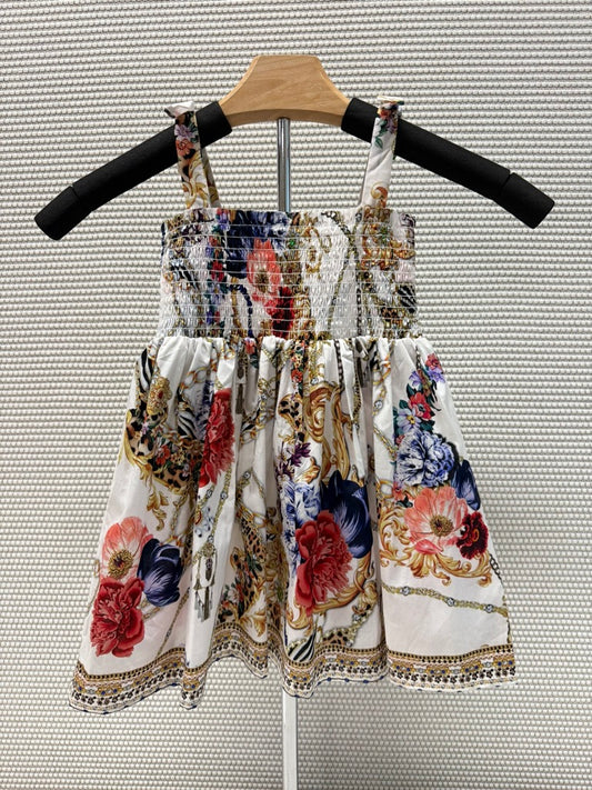 Milla by Camilla Babies Shirred Dress in Ink Blue – New With Tags – Resort Retail $139