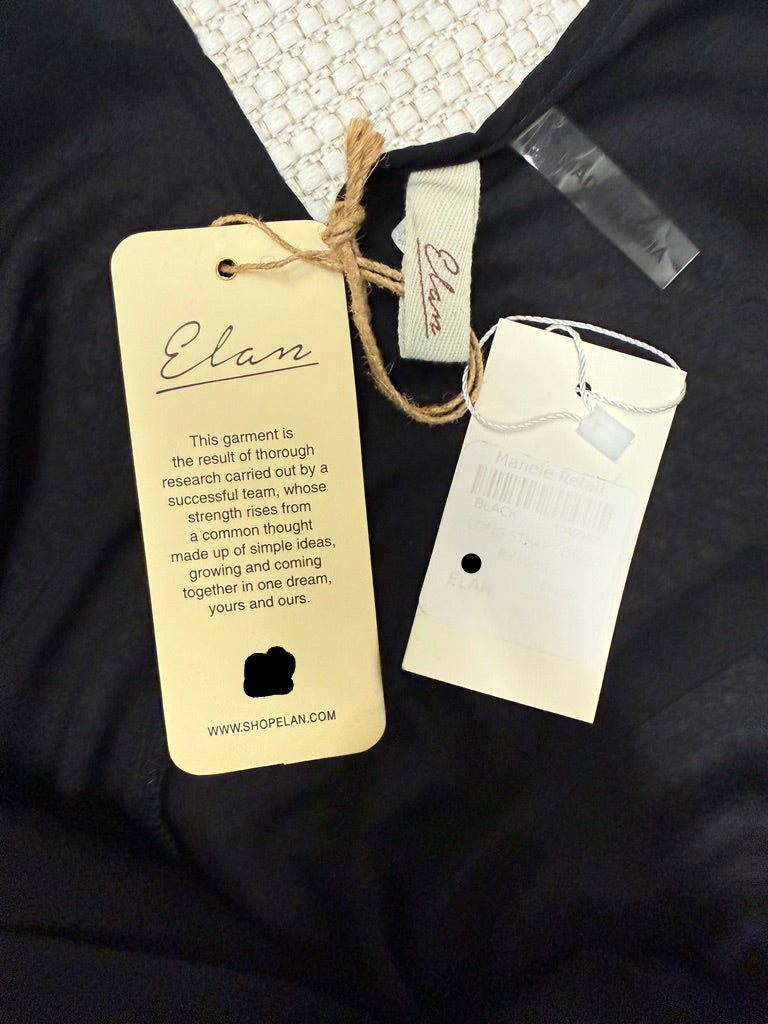 Elan Black V-Neck Maxi Slip Dress New with Tags-Resort Retail: $128