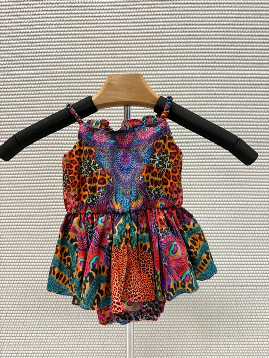 Milla by Camilla Babies Jumpdress in Pink Purple Pattern – New With Tags – Resort Retail $139