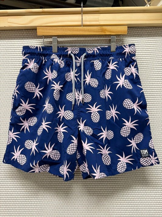 Tom & Teddy Boy's Navy & Blush Pineapple Swim Trunks-Resort Retail: $60.00