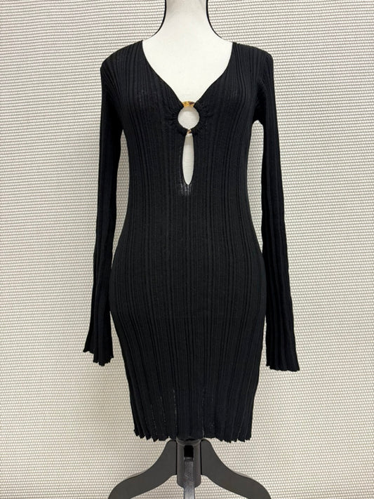 L*Space “Wailea” Ribbed Cover-Up Dress Black New With Tags –Resort Retail $145