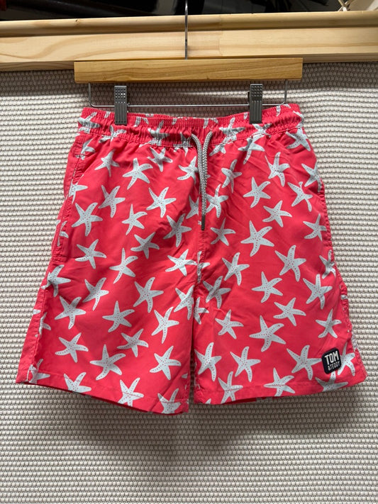 Tom & Teddy Boys Coral Starfish Swim Trunks-New With Tags Resort Retail $60