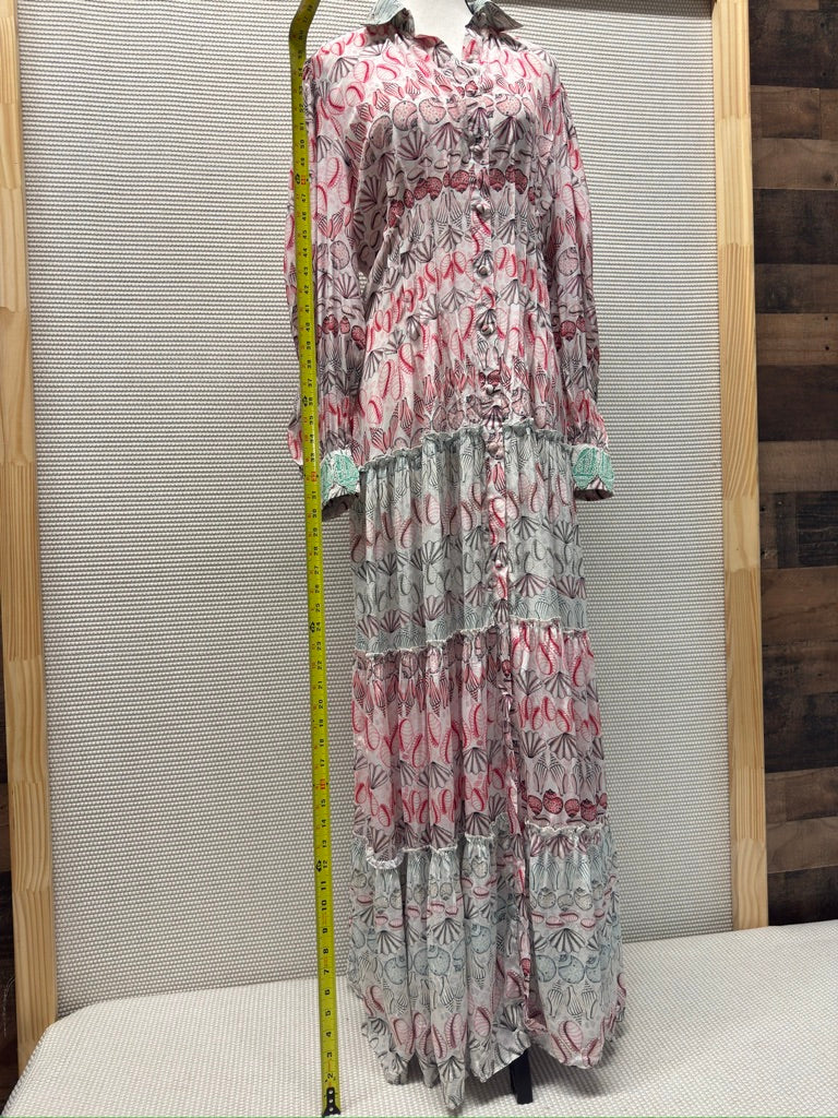 Daphne Long Dress - Pink Sea Shells