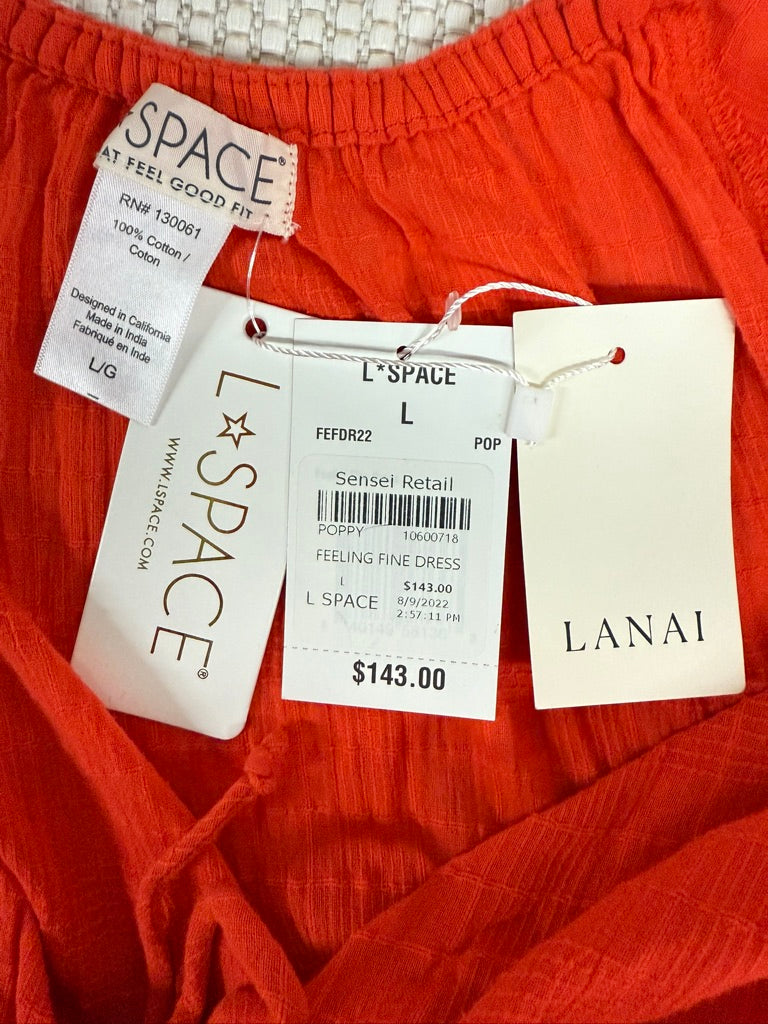 L*Space Poppy Cutout Long Sleeve Mini Dress New With Tags-Resort Retail $143.00