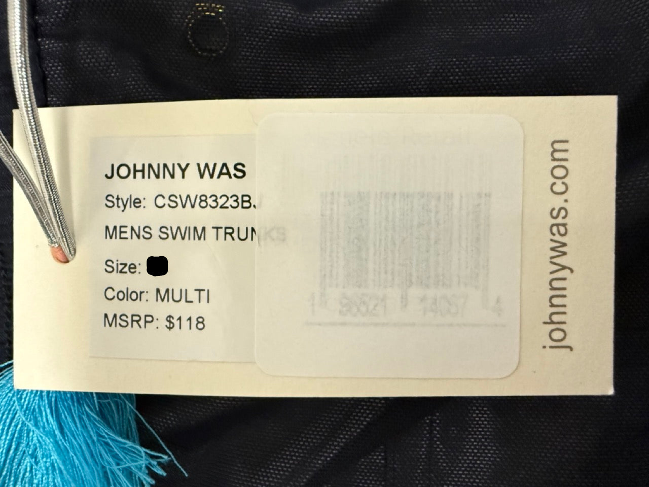 Johnny Was Men's Swim Trunks-New with Tags. Resort Retail $118.00