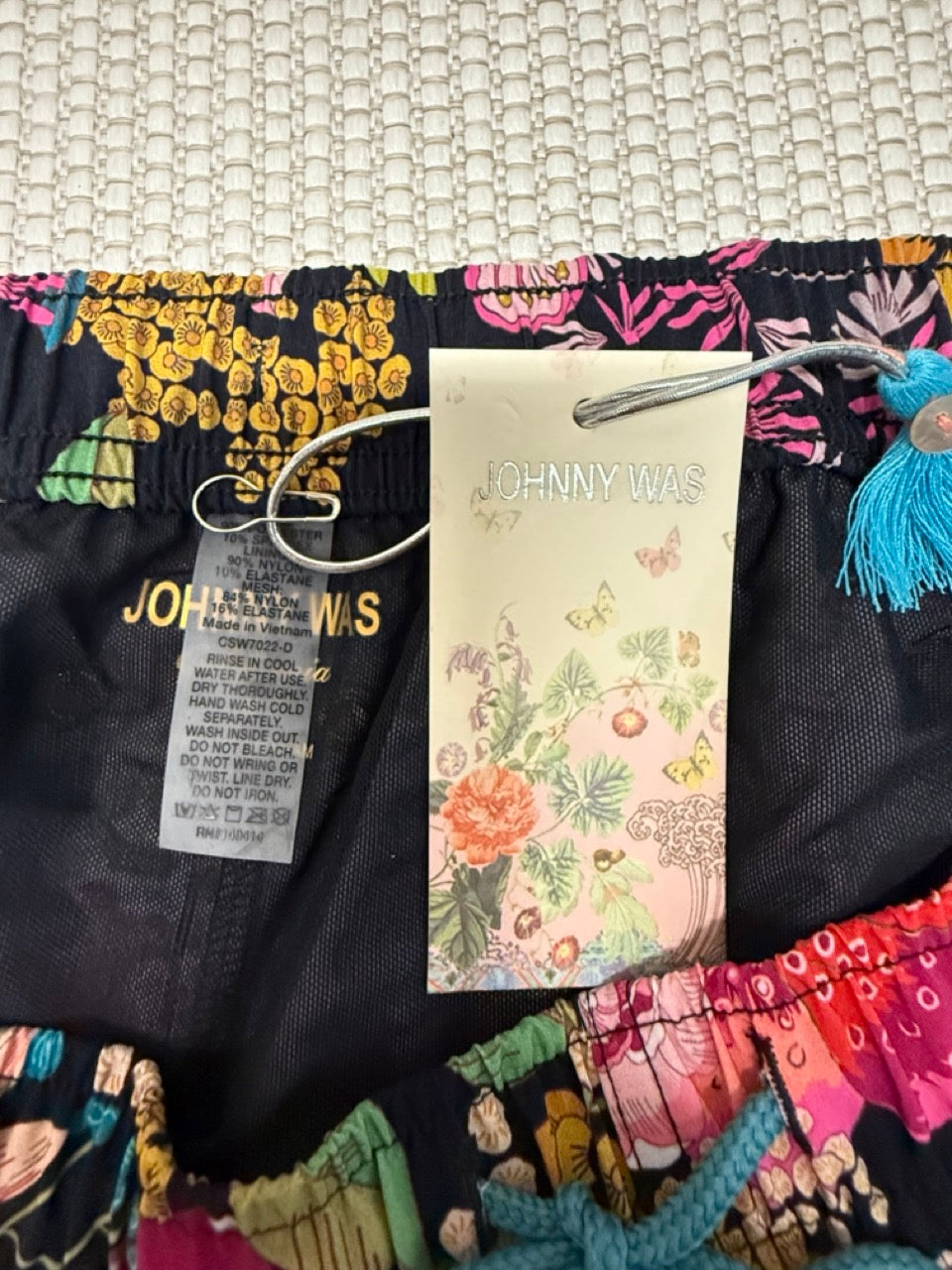 Johnny Was Men's Swim Trunks in Multi -New with Tags Resort Retail $118.00