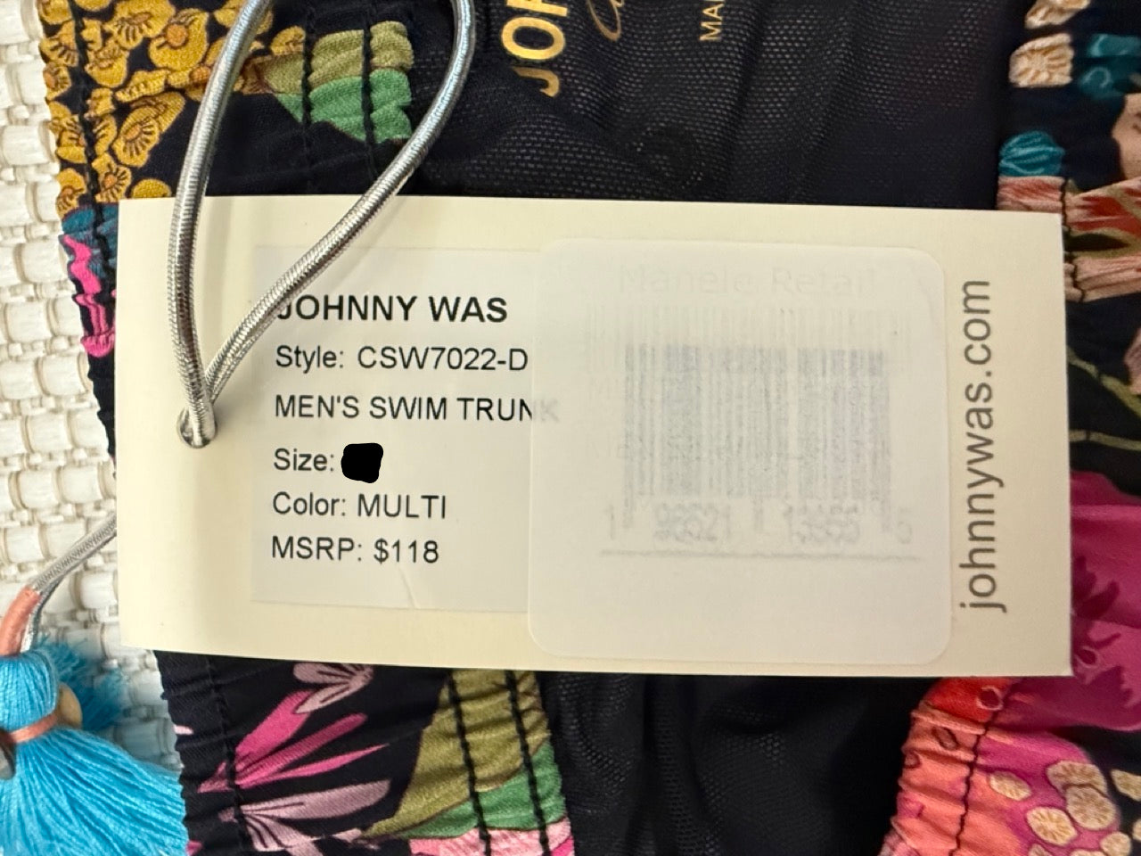 Johnny Was Men's Swim Trunks in Multi -New with Tags Resort Retail $118.00