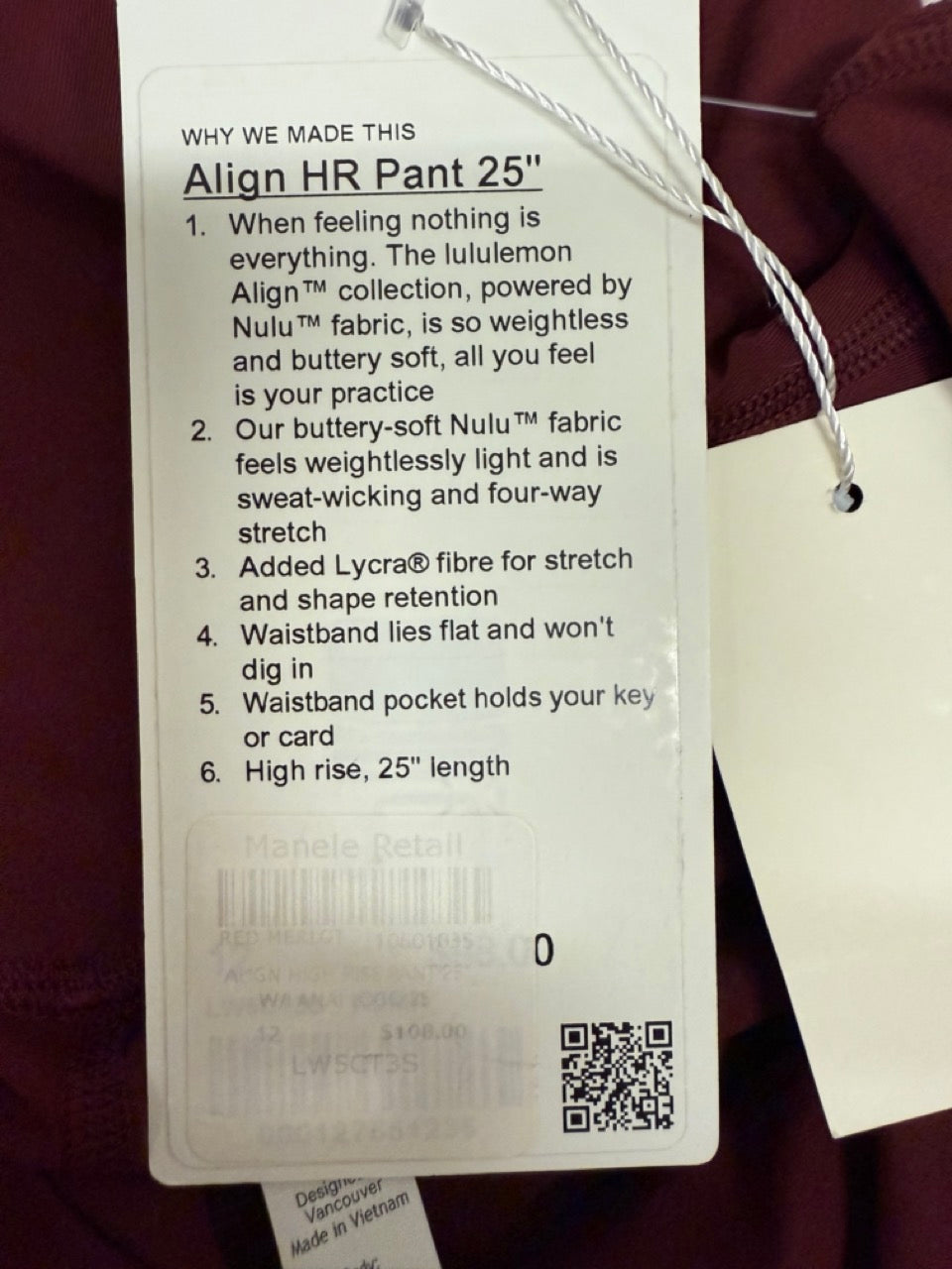 Lululemon Align HR Pant 25"