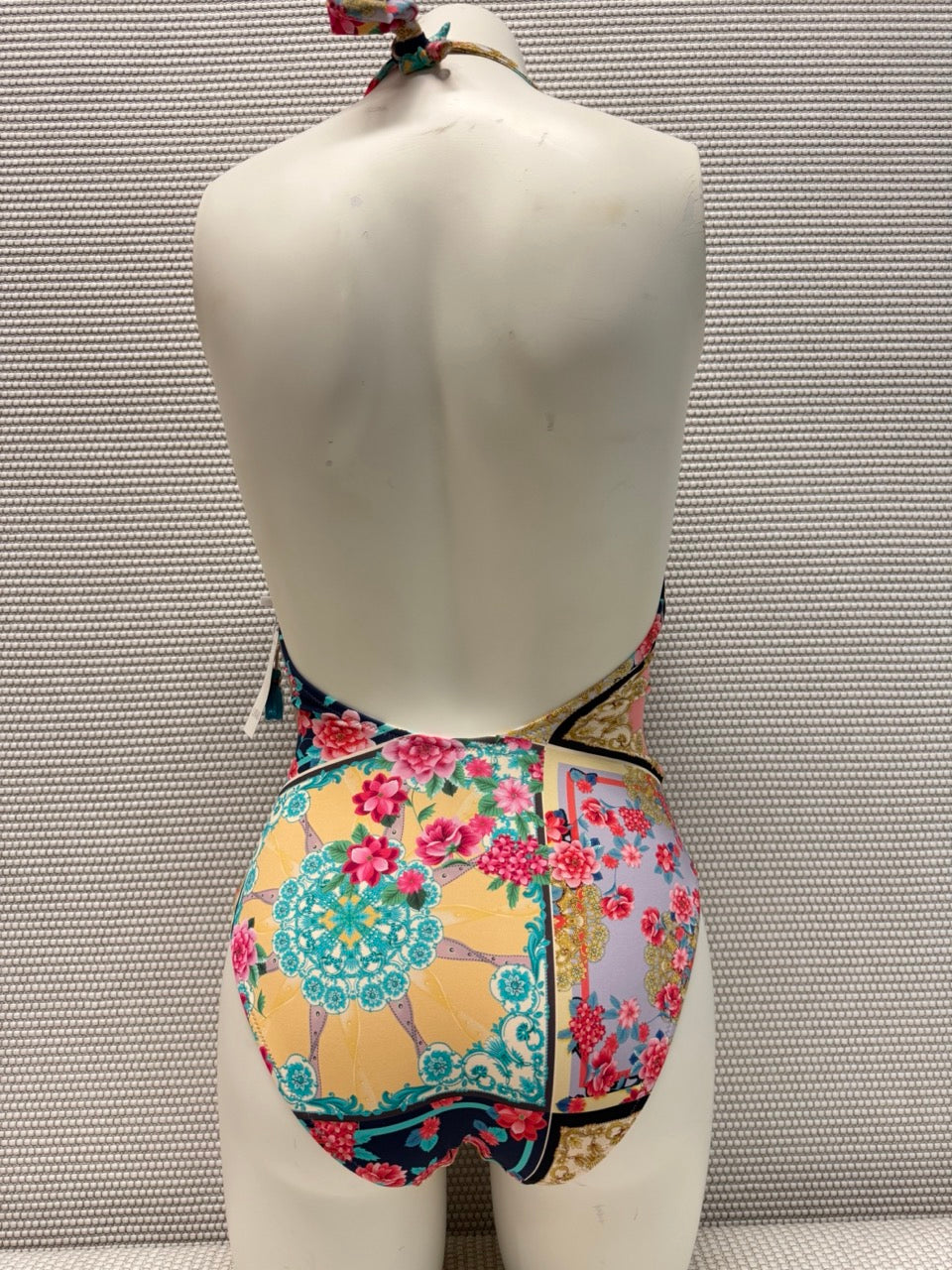 Johnny Was Taper Plunge 1 Piece Multi Floral Swimsuit