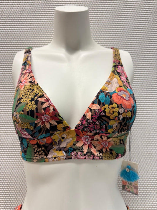 Johnny Was Millo Halter Bikini Top - Tropical Floral Print