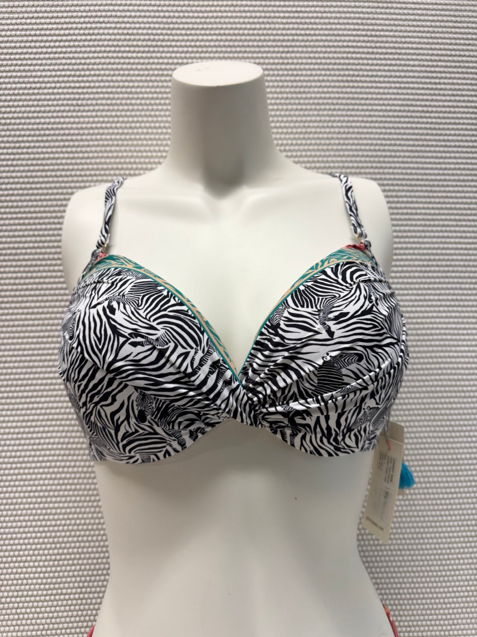 Johnny Was Zebra Twist Top Multi Print