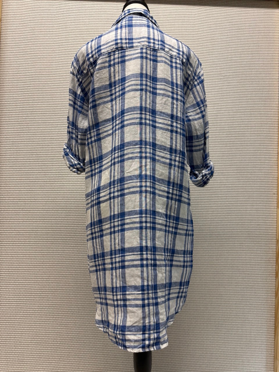 Frank & Eileen Blue Plaid Woven Button-Up Dress