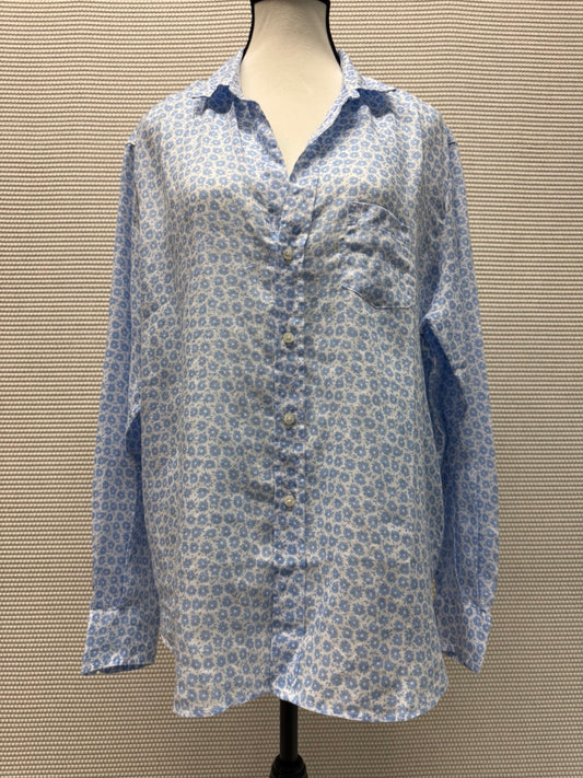 Frank & Eileen Blue Floral Woven Button-Up Shirt
