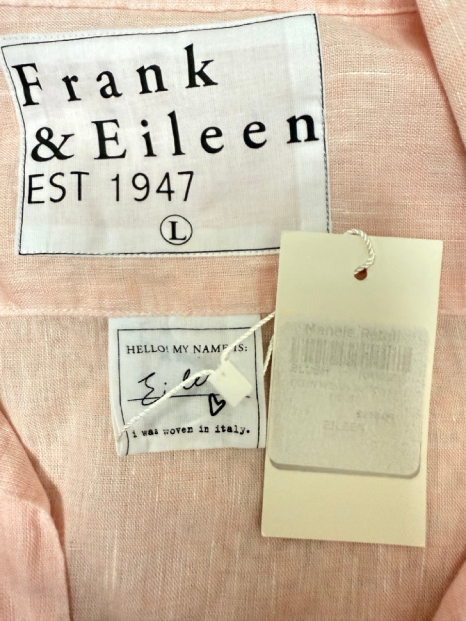 Frank & Eileen Blush Pink Woven Button-Up Shirt