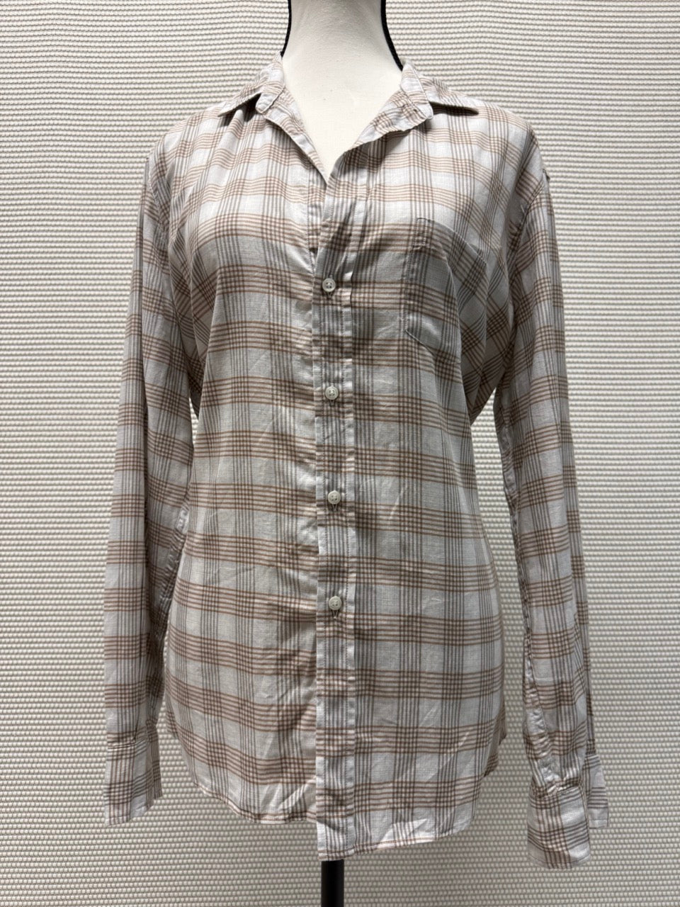Frank & Eileen Grey Brown Plaid Button-Down Shirt