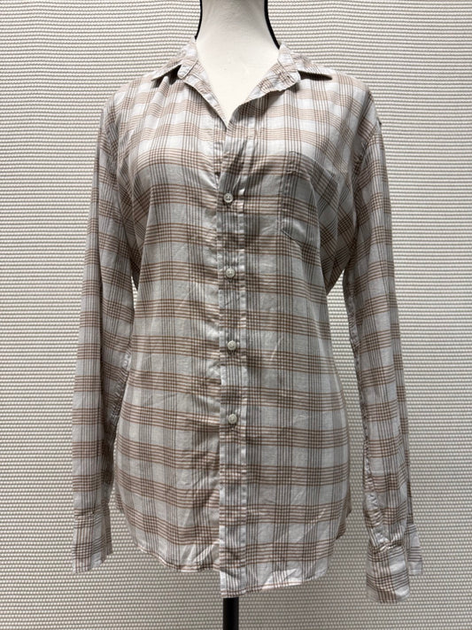 Frank & Eileen Grey Brown Plaid Button-Down Shirt