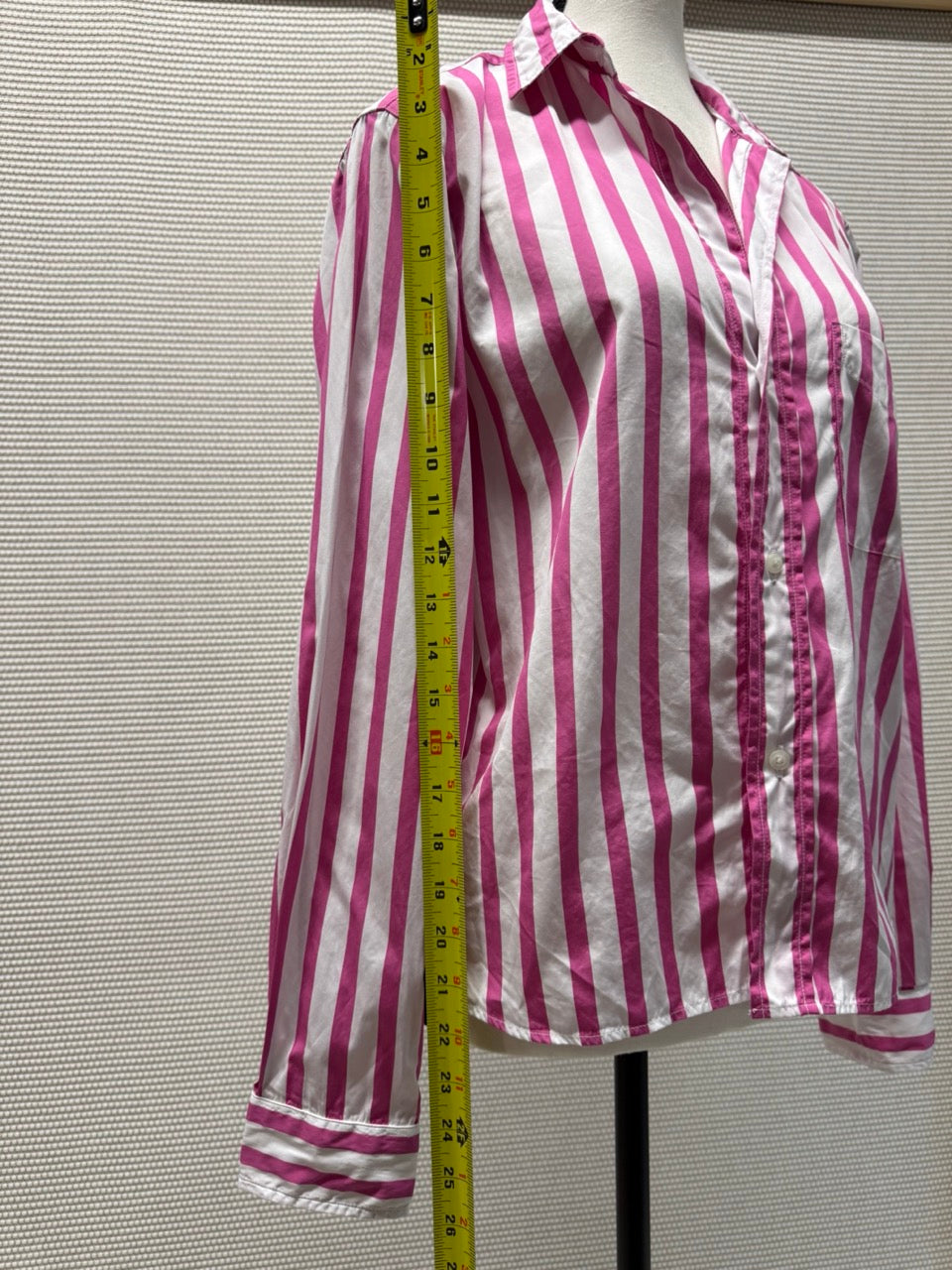 Frank & Eileen Pink and White Striped Button-Down Shirt