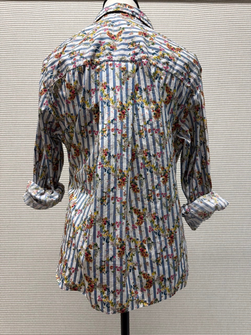 Frank & Eileen Silvio Woven Floral Stripe Button-Up Shirt