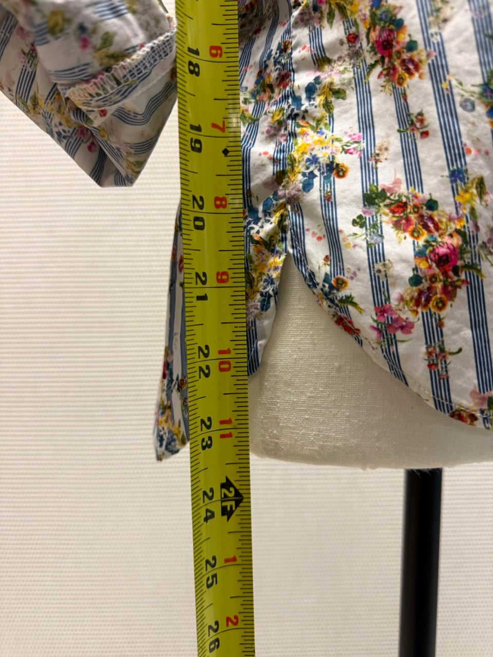 Frank & Eileen Silvio Woven Floral Stripe Button-Up Shirt