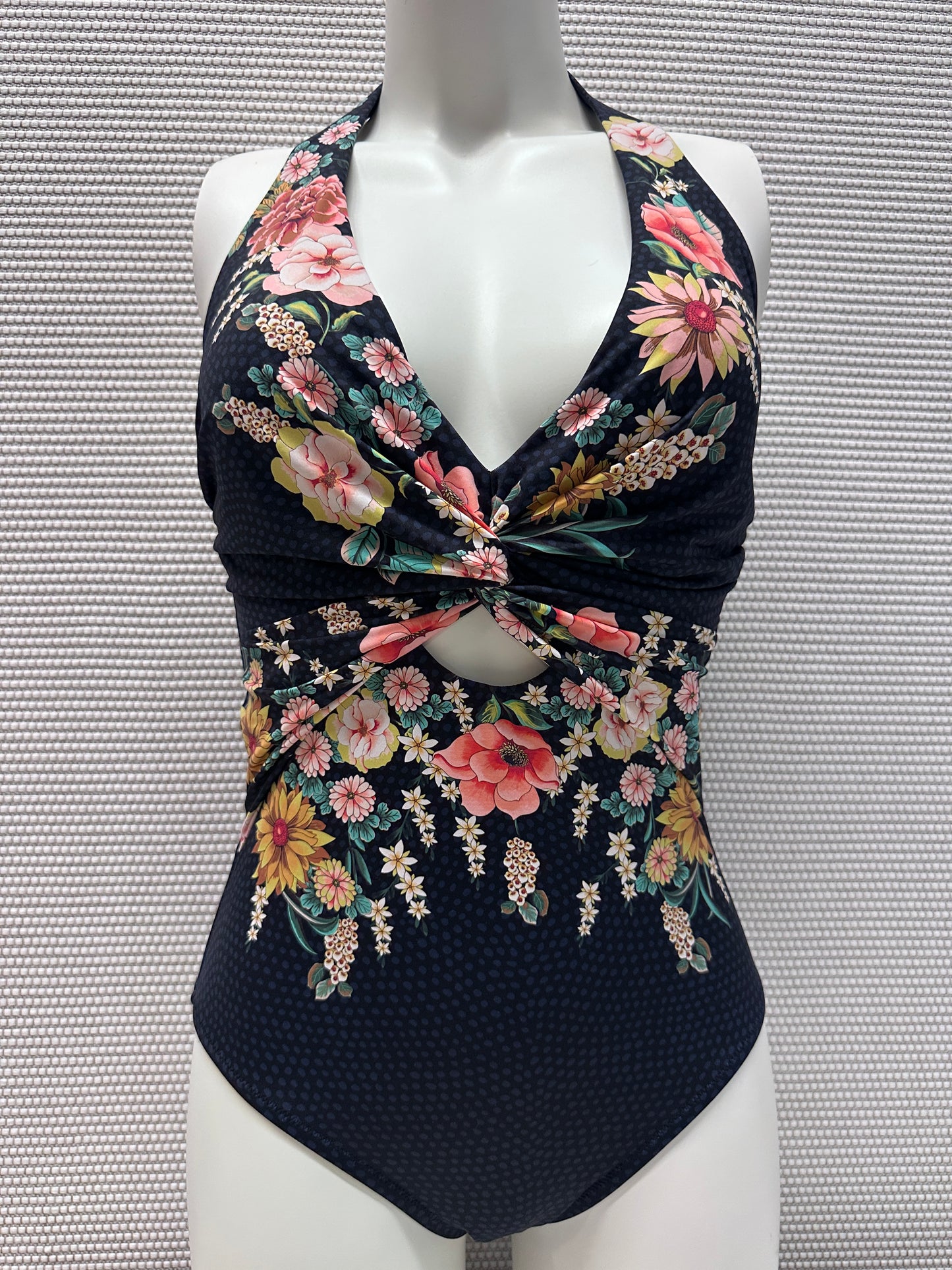 Johnny Was Twist Keyhole One Piece Swimsuit