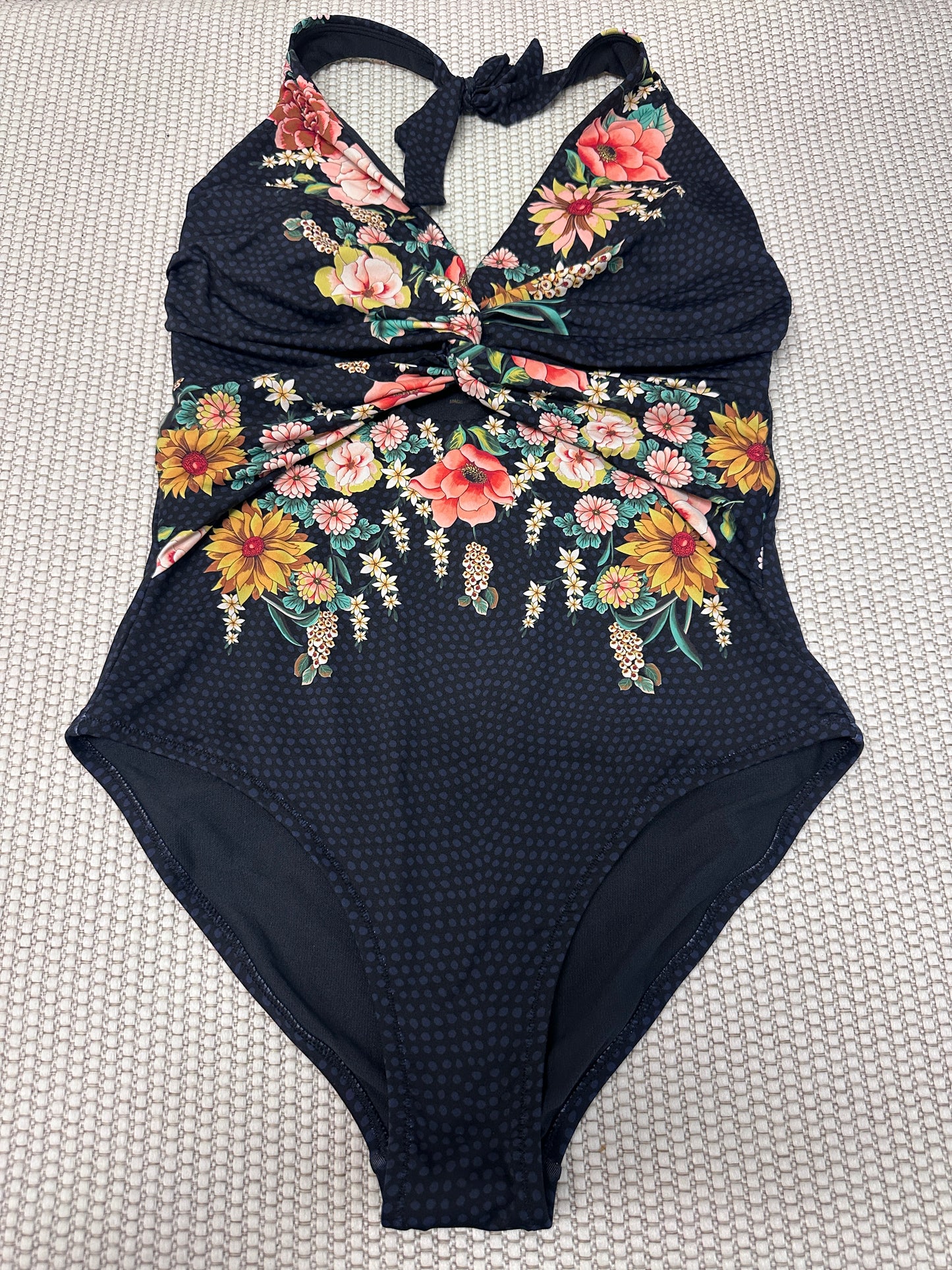 Johnny Was Twist Keyhole One Piece Swimsuit