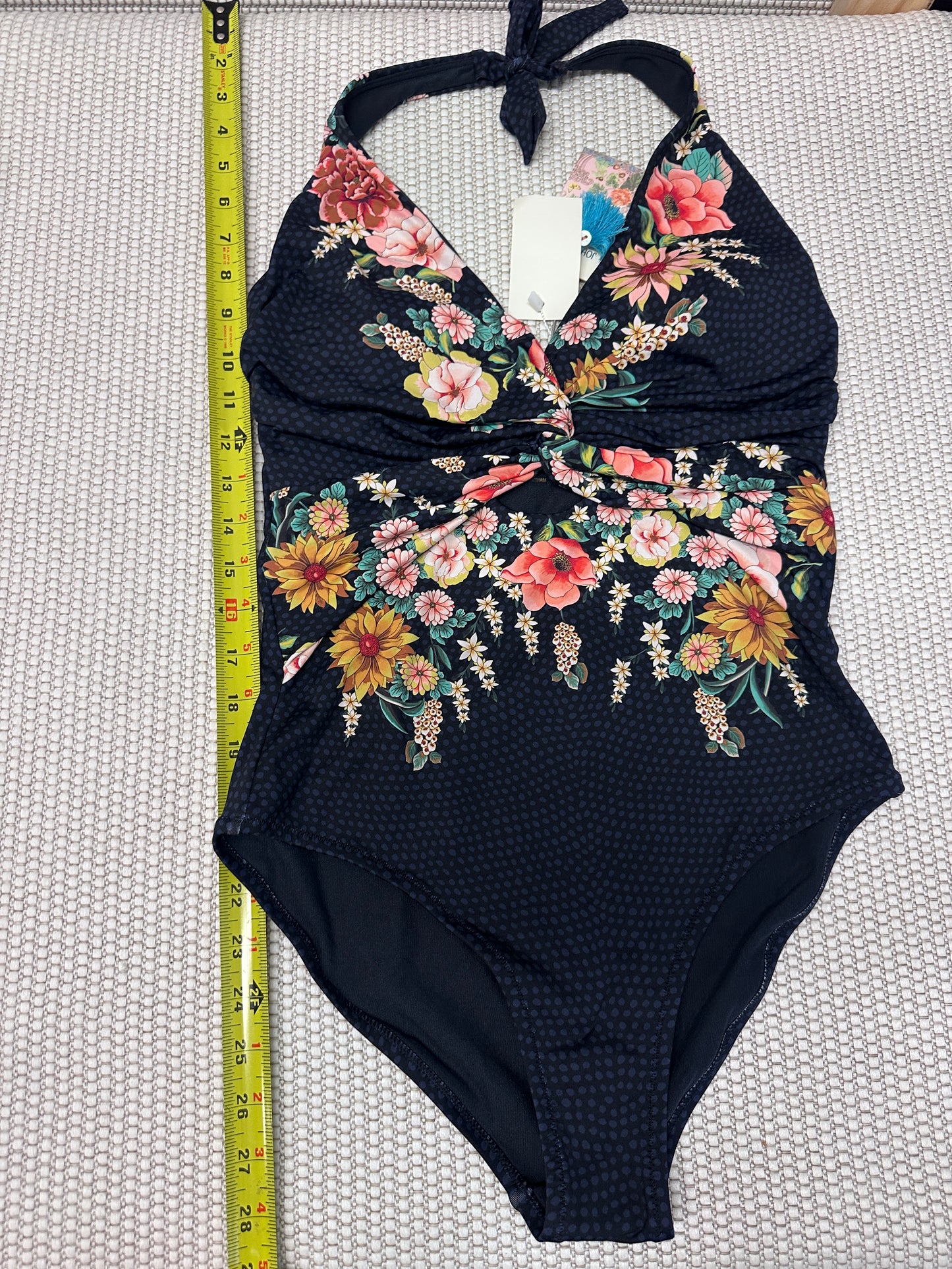 Johnny Was Twist Keyhole One Piece Swimsuit