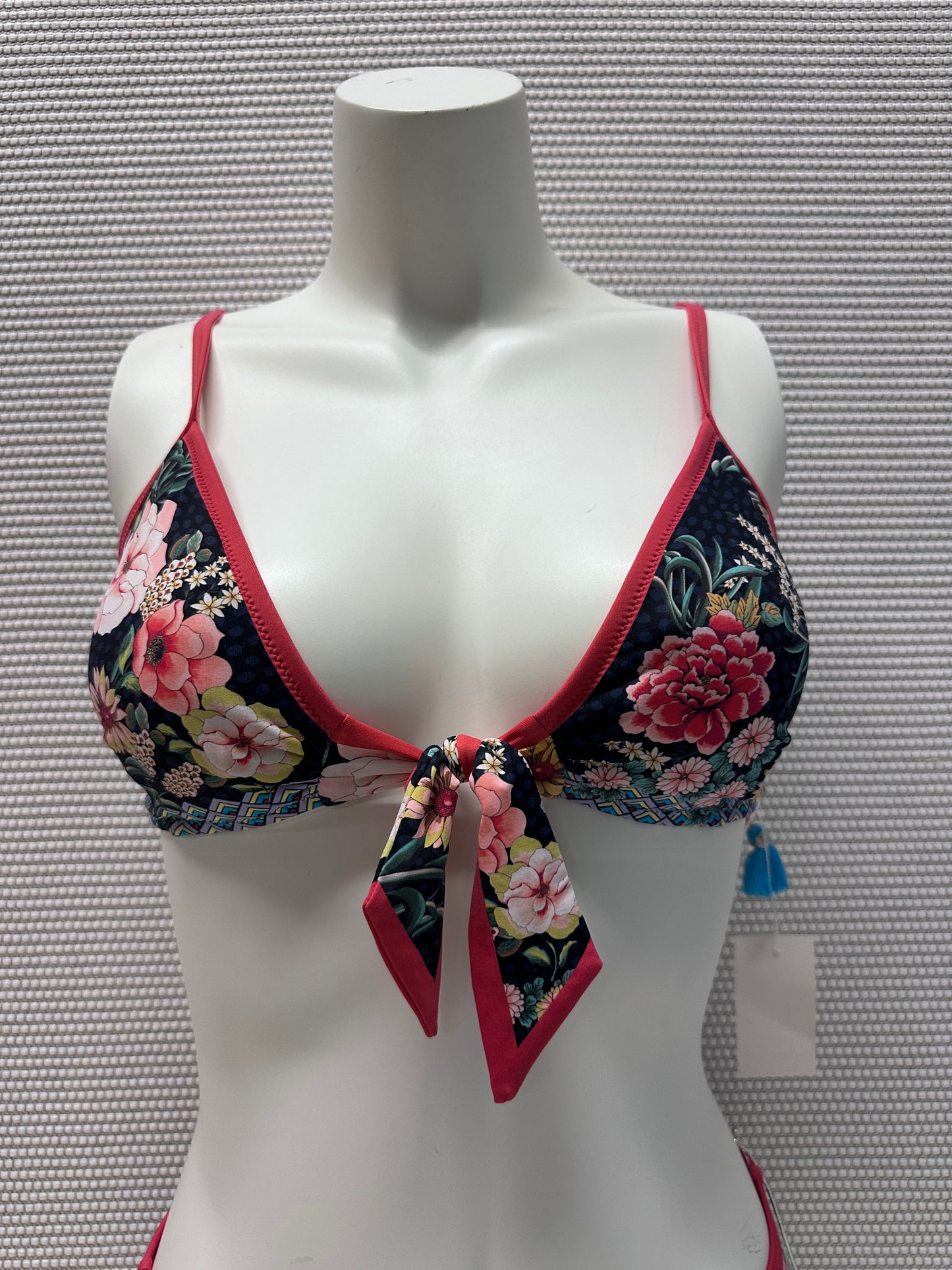Johnny Was Floral Print Bikini Top Multi