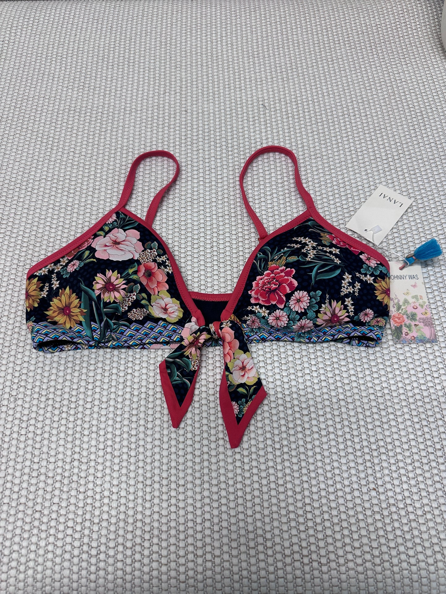 Johnny Was Floral Print Bikini Top Multi