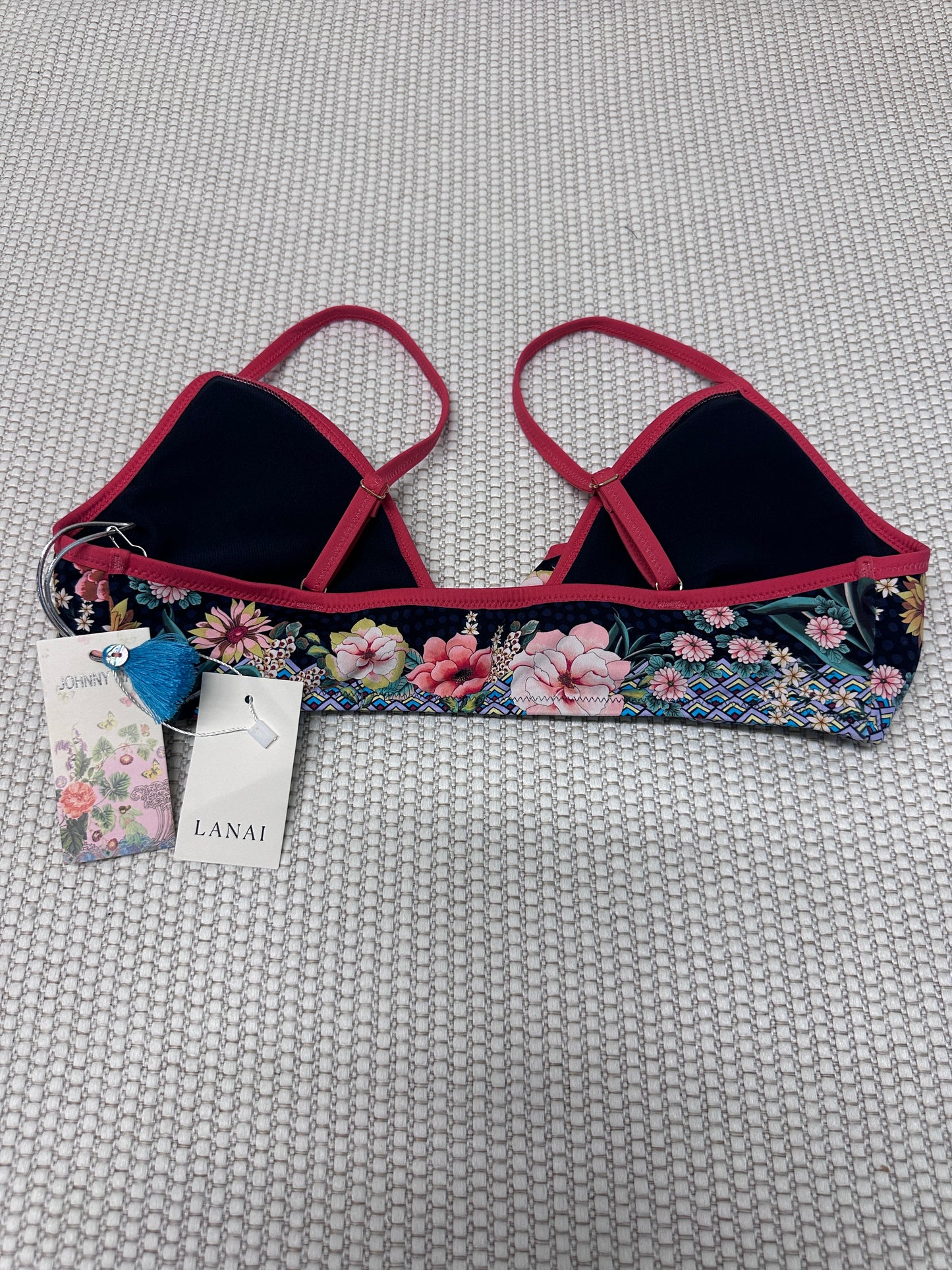 Johnny Was Floral Print Bikini Top Multi