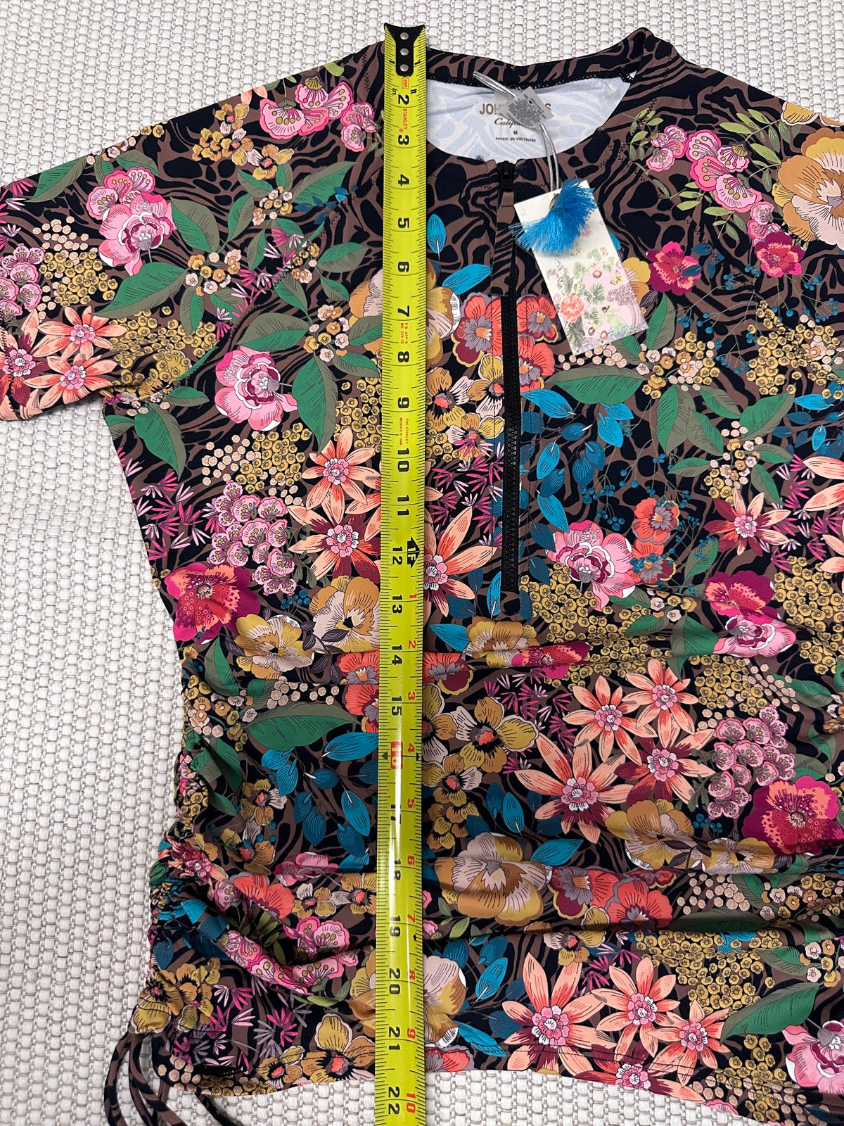 Johnny Was Millo Zebra Surf Multi Print Rash Guard