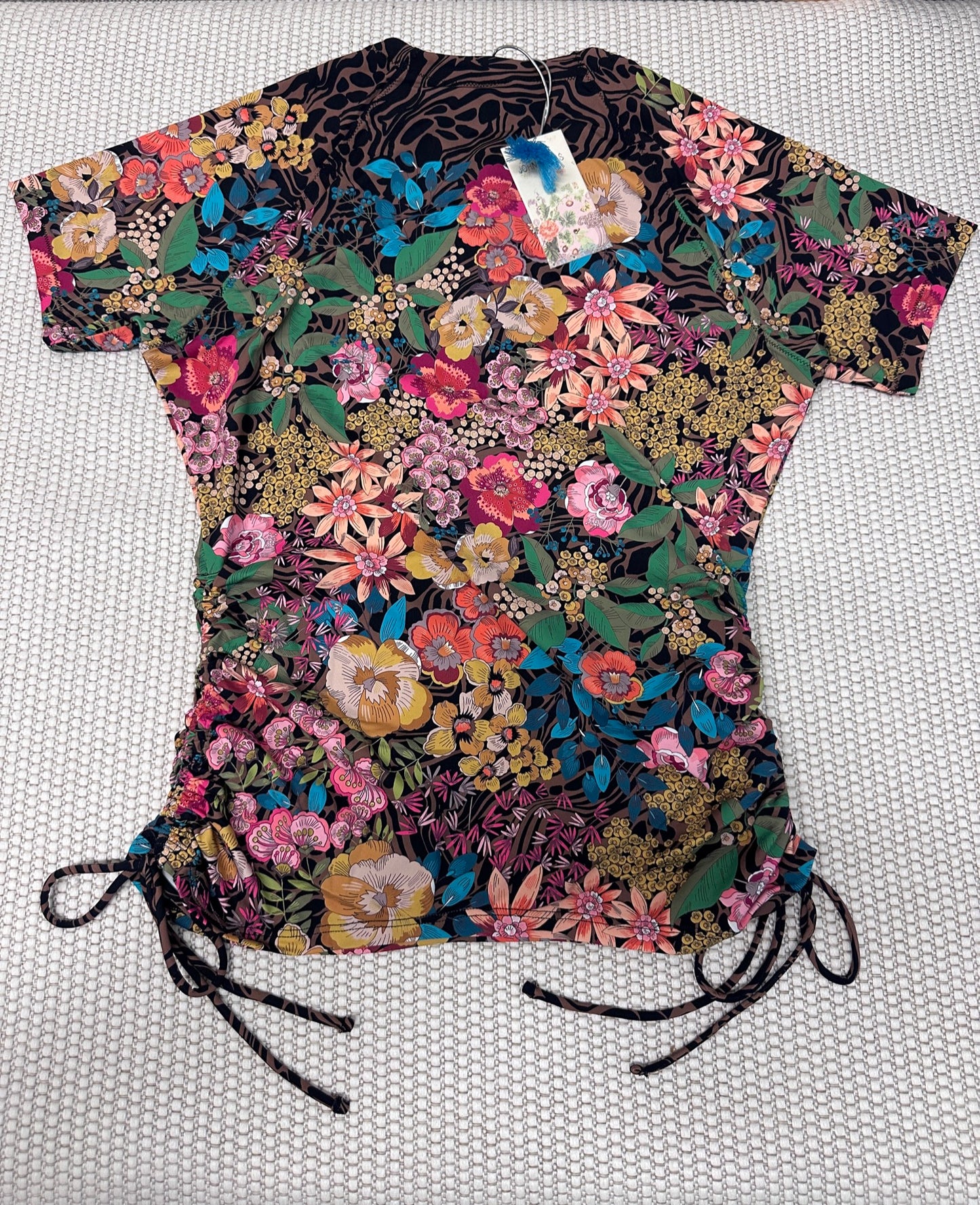 Johnny Was Millo Zebra Surf Multi Print Rash Guard