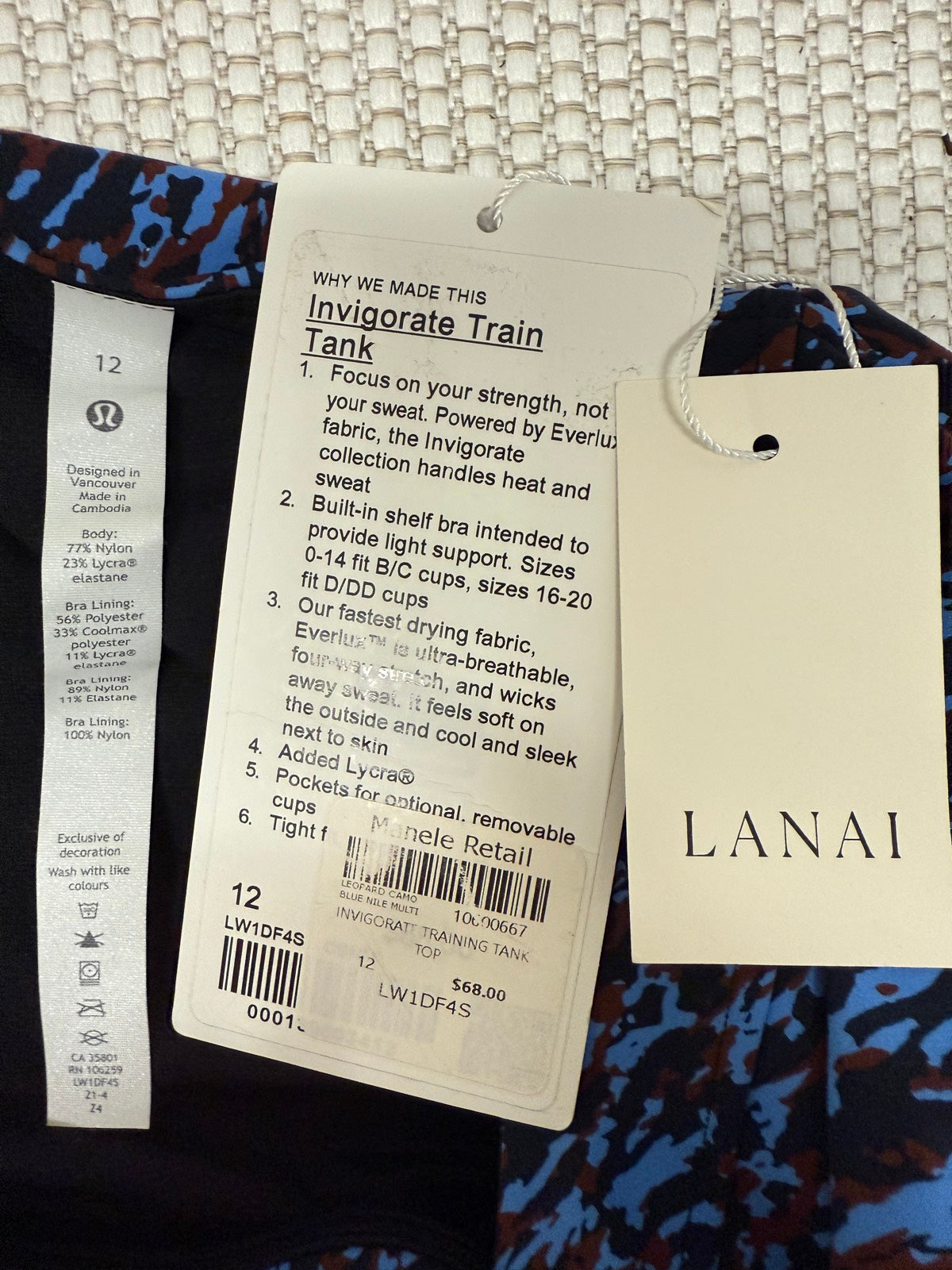 Lululemon Invigorate Train Racerback Tank with Built-in Shelf Bra