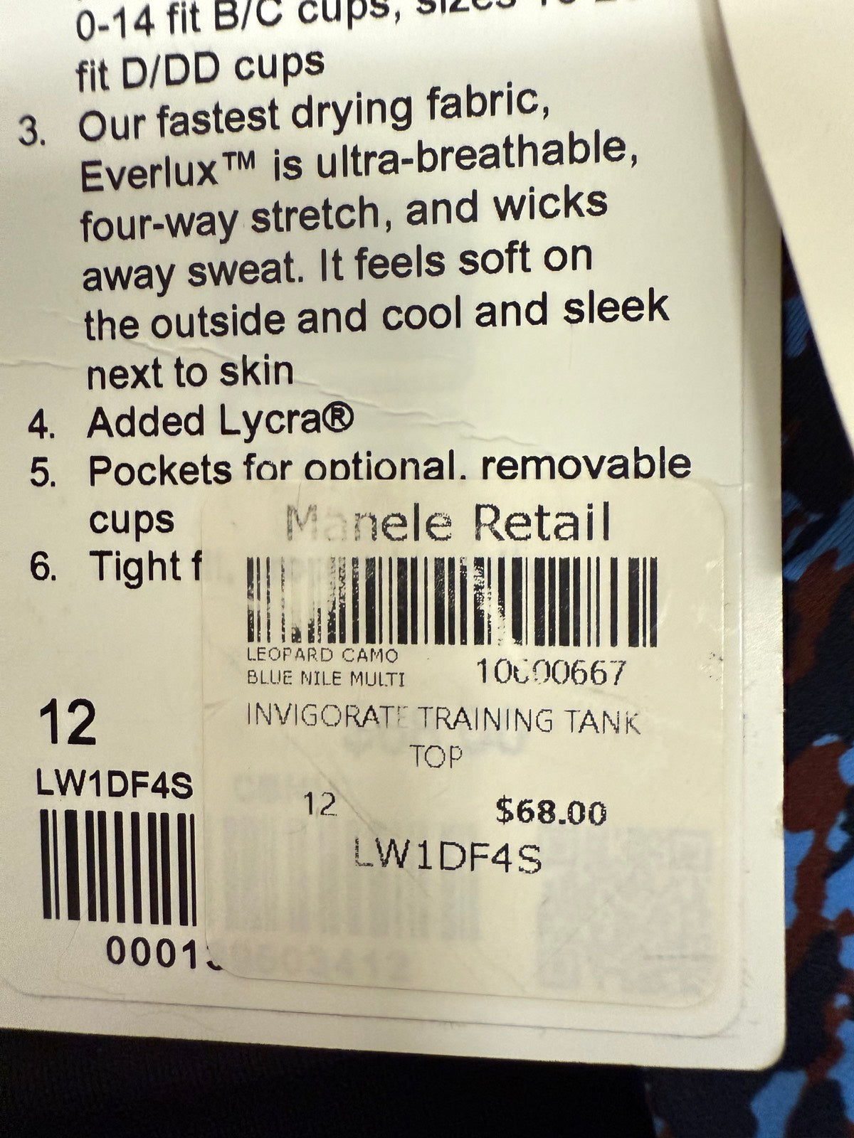 Lululemon Invigorate Train Racerback Tank with Built-in Shelf Bra