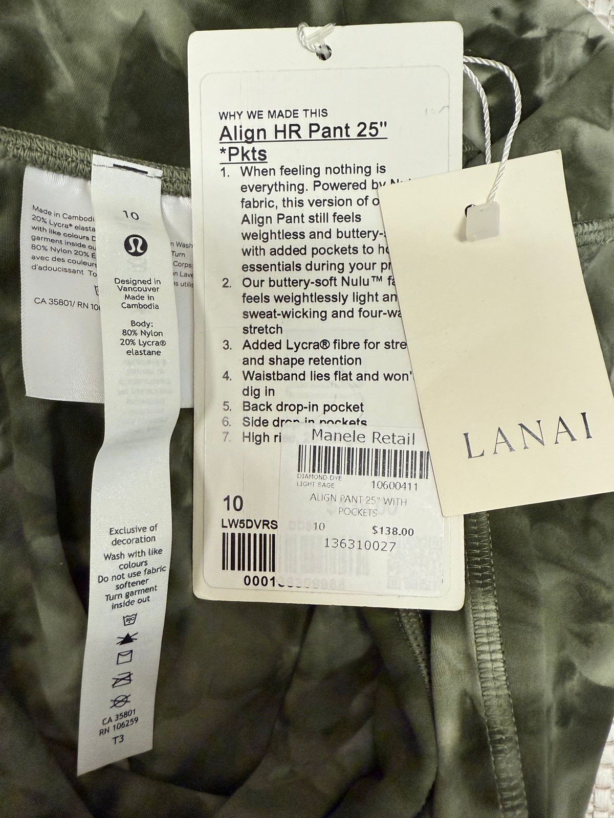 Lululemon Align HR Pant 25" with Pockets