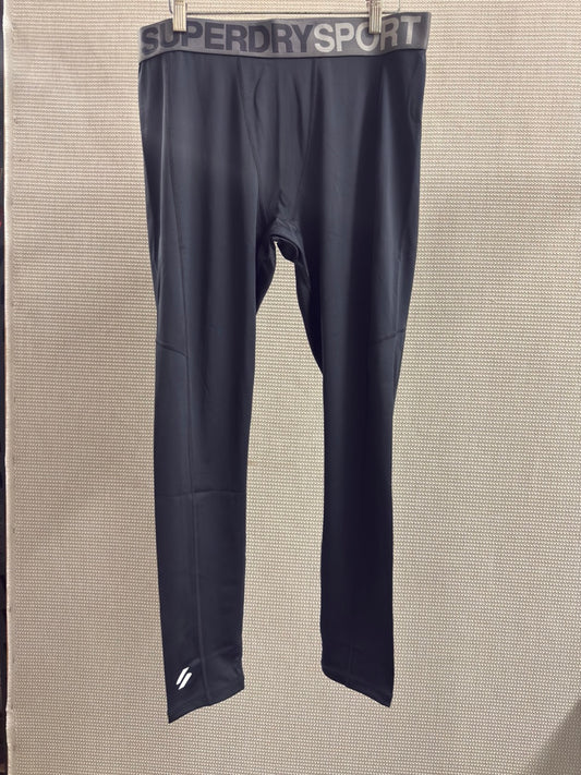 Superdry Sport “Core Full Length Tight” Compression Leggings in Black —New with Tags. Retail $50.