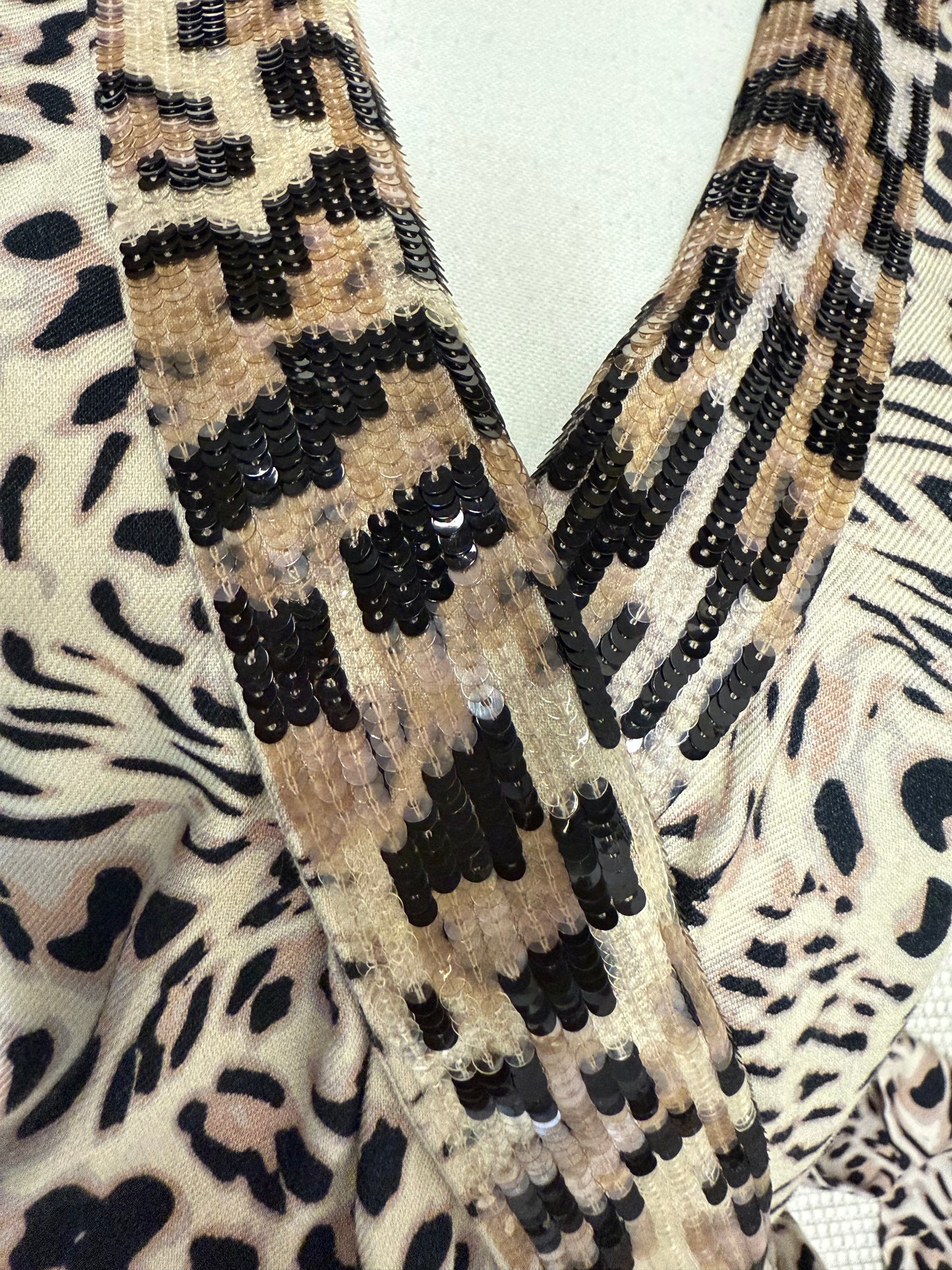 Aurora Wrap Dress - Wild Animal Print Size Medium