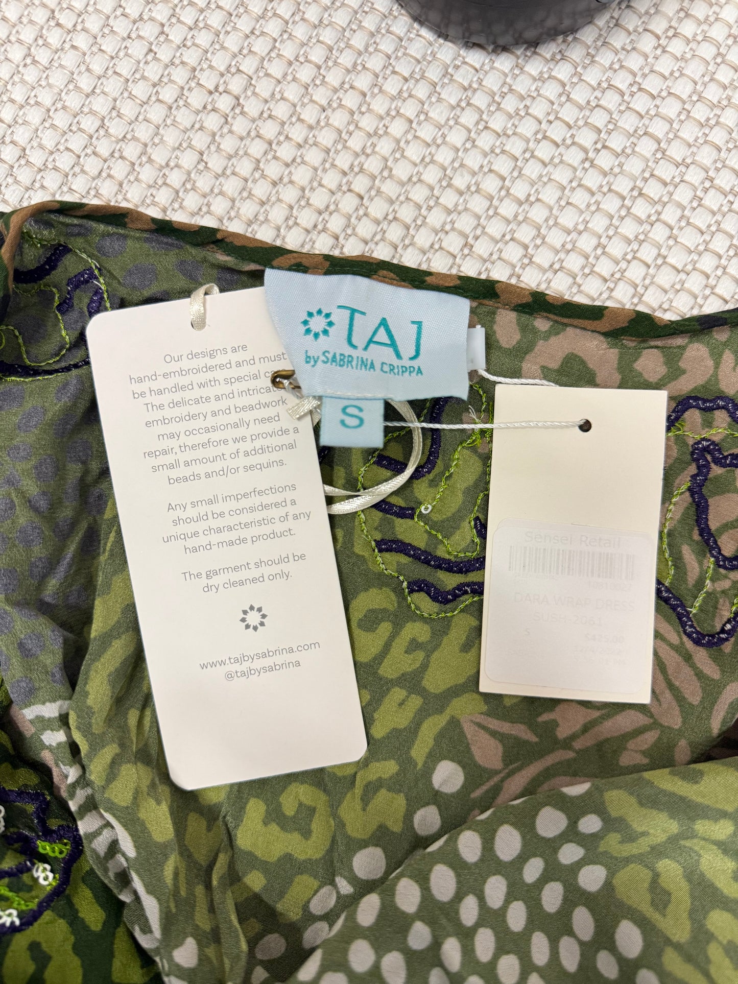 Dora Wrap Dress - Green Animal Print