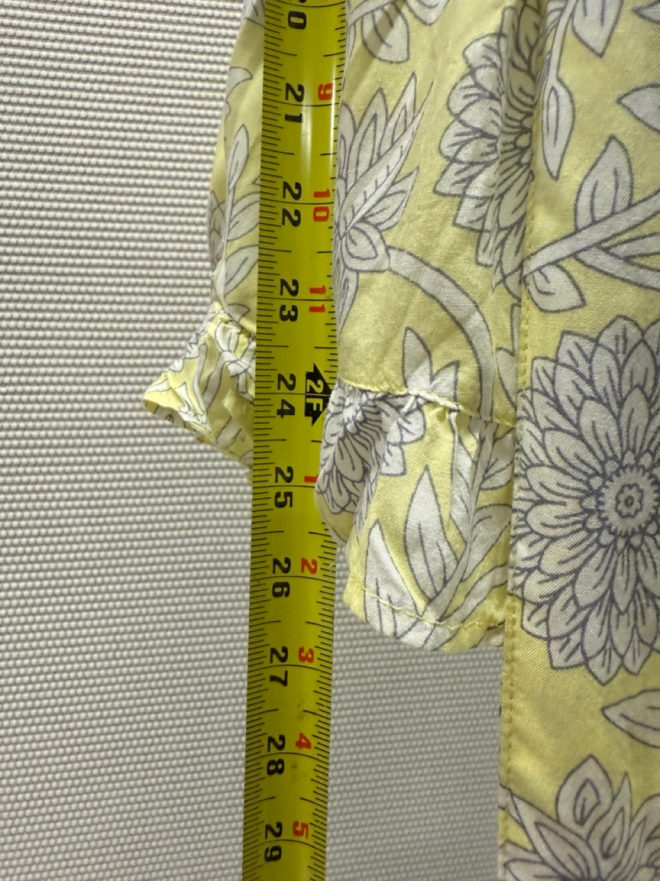 Elan “Light Yellow Floral Button-Front Romper” — New with Tags. Resort retail $65.