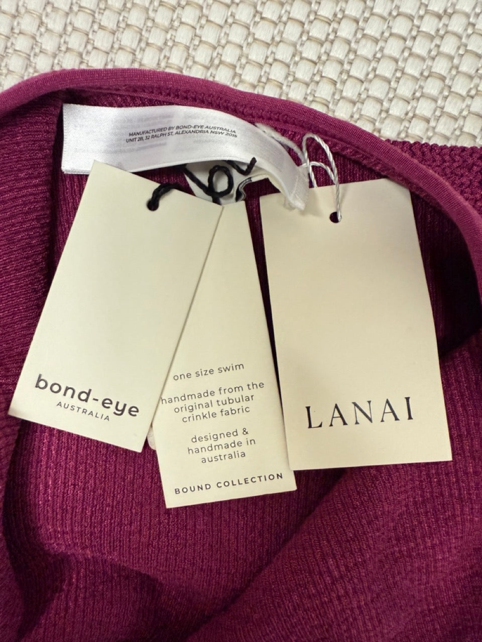 Bond-Eye “Paloma Dress” in Bosenberry— New with Tags. Resort retail $220